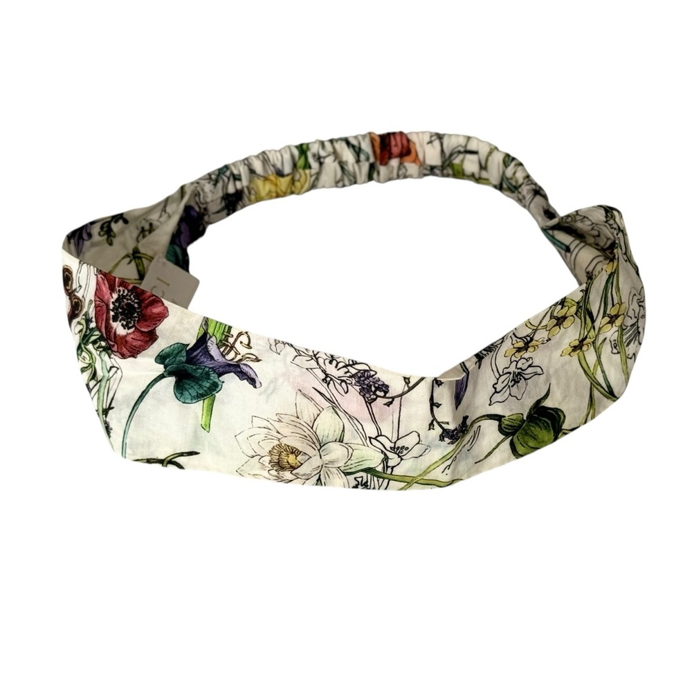 Gucci Flora Silk Headband Botanical Print Made in Italy